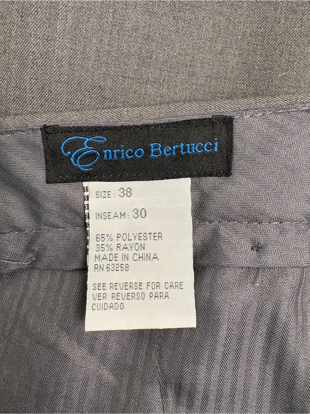 Men's Dress Pants — Dark Gray Tailored Flat Front - Picture 8 of 12